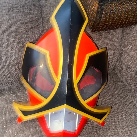 Power rangers red deluxe samurai megaforce ranger talking mask helmet - Picture 3 of 7